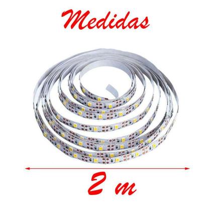 Imagem de Kit 2 Fios Fita Led Luz Amarela 120 Lâmpadas Led 2m à Pilha