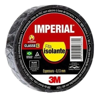 Imagem de Kit 2 Fita Isolante Imperial Slim 5 Metros x 18mm Preto Antichamas 3M