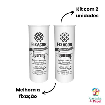 Imagem de Kit 2 Fixador Corante de Tecido de Roupa 40g Guarany Fixacor