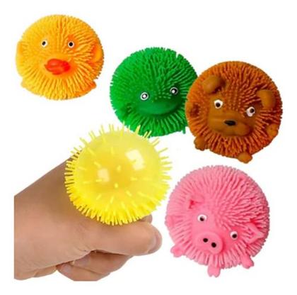 Imagem de Kit 2 Flofys Bolota Bichos Macios Apertar Com Luz Squish