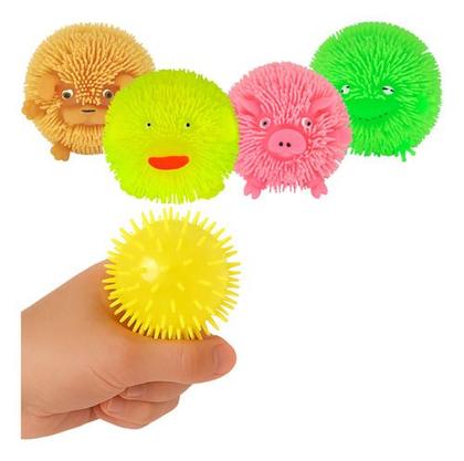 Imagem de Kit 2 Flofys Bolota Bichos Macios Apertar Com Luz Squish