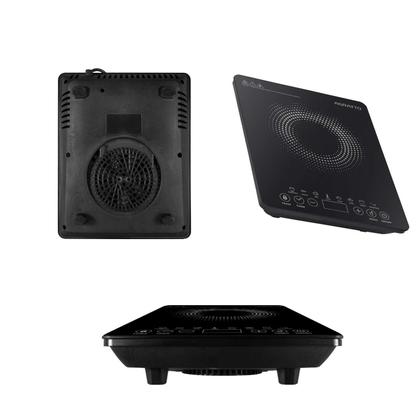 Imagem de Kit 2 Fogões Cooktop Vidro Indução Magnética Portátil 1 Boca