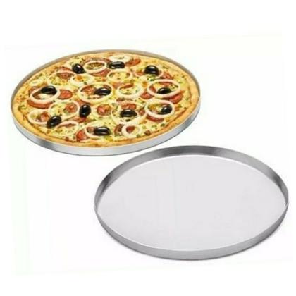 Imagem de Kit 2 Forma Para Pizza Assadeira De 30 E 35cm Em Alumínio