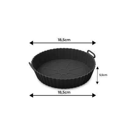 Imagem de Kit 2 Forma Silicone Antiaderente Redonda Alça Bolo Torta Molde Culinário Utensílio Cozinha Assadeira