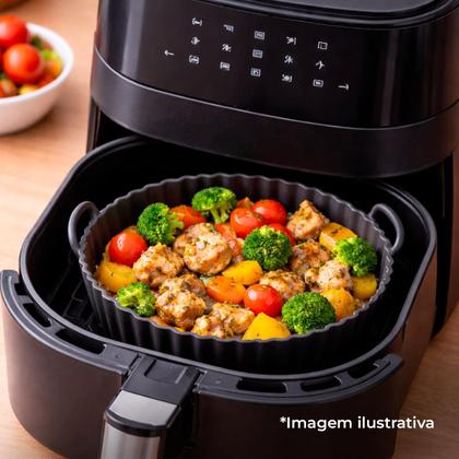 Imagem de Kit 2 Forma Silicone Antiaderente Redonda Alça Bolo Torta Molde Culinário Utensílio Cozinha Assadeira