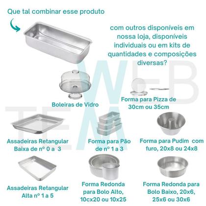 Imagem de Kit 2 Formas de Pão nº 3 Alumínio Sustentável para Pães, Bolo Inglês e Tortas, Cozimento Uniforme, Fácil Limpeza, Para Uso Caseiro ou Profissional