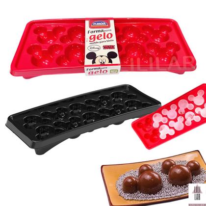 Imagem de Kit 2 Formas de Plástico para Gelo Chocolote do Mickey Mouse