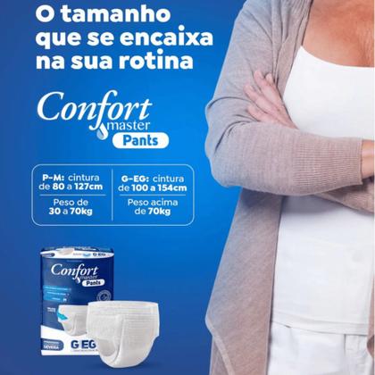 Imagem de Kit 2 Fralda Calça Descartável Confort Master Pants - Tamanho G EG - Total 32 Unidades