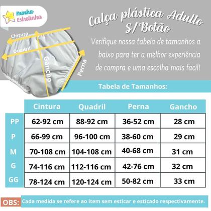 Imagem de Kit 2 Fralda Plastica Geriatrica Reutilizável S/Botão 2und
