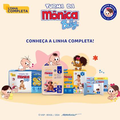 Imagem de Kit 2 Fralda Turma da Mônica Baby Premium Jumbo G com 18un cada