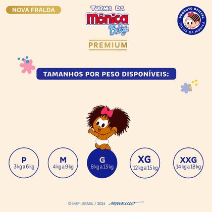Imagem de Kit 2 Fralda Turma da Mônica Baby Premium Jumbo G com 18un cada