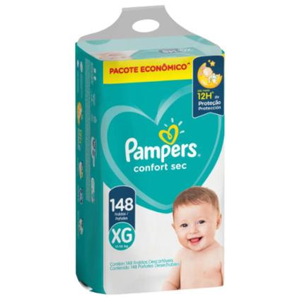 Imagem de Kit 2 FRALDAS PAMPERS CONFORT SEC INFANTIL XG COM 148 unidades