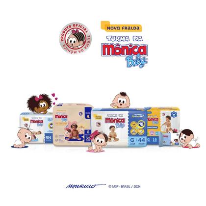 Imagem de Kit 2 Fraldas Turma da Mônica Baby Jumbo RN com 36un cada