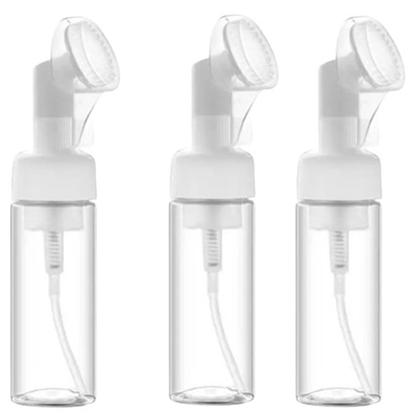 Imagem de Kit 2 Frasco pump higienizador facial escova silicone clean