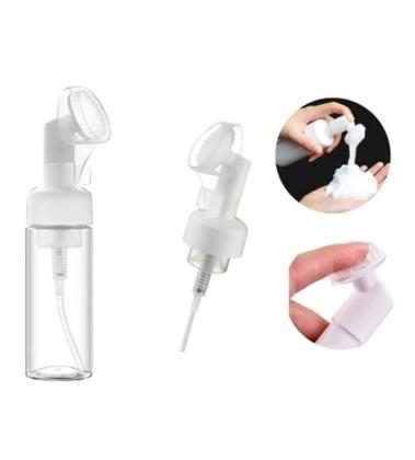 Imagem de Kit 2 frasco pump para limpeza facial com escova de silicone clássico multiuso