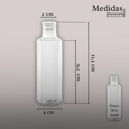 Imagem de Kit 2 Frascos Push 2 Pump 1 Spray 100ml Viagem Creme Shampoo