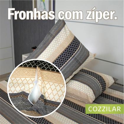 Imagem de Kit 2 Fronhas 200 Fios Estampada