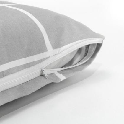 Imagem de Kit 2 Fronhas 90x50cmC/ Zíper Percal Flex Estampado 400 Fios Toque Acetinado