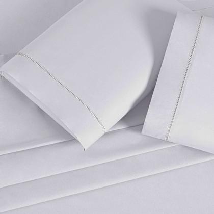 Imagem de Kit 2 Fronhas Avulsas 50cm x 70cm Percal 400 Fios Ponto Palito