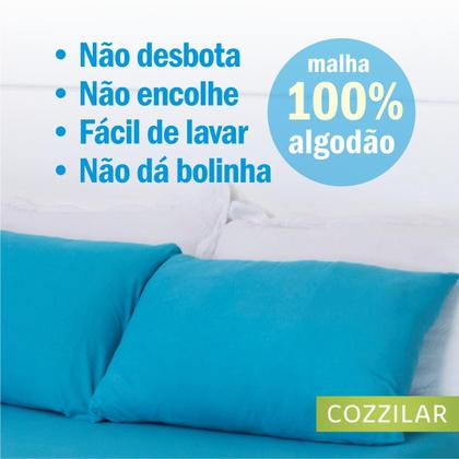 Imagem de Kit 2 Fronhas Avulsas Para Travesseiro Malha Lisa 100 Algodão Com Zíper Toque Macio, Hotel, Pousada