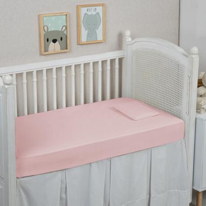 Imagem de Kit 2 Fronhas Berço Americano 100% Algodão Percal 300 Fios