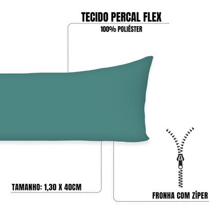 Imagem de Kit 2 Fronhas C/ Zíper 1,30x40cm Percal Flex 400 fios Xuxão Toque Macio