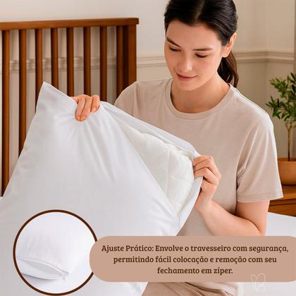 Imagem de Kit 2 Fronhas Capa Protetora Impermeáveis C/ ziper