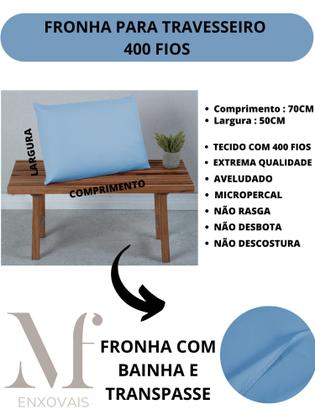 Imagem de Kit 2 Fronhas de Travesseiro 400 Fios Cores Vivas Hotel Pousada Qualidade