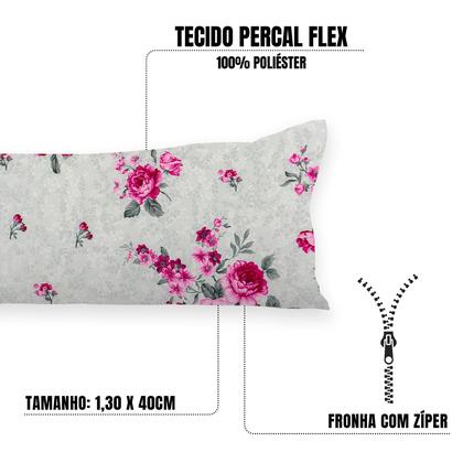 Imagem de Kit 2 Fronhas Estampadas Xuxão C/ Zíper 1,30x40cm Percal Flex 400 fios Toque Macio