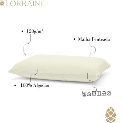 Imagem de Kit 2 Fronhas Malha Penteada 100% Algodão Buettner Basic