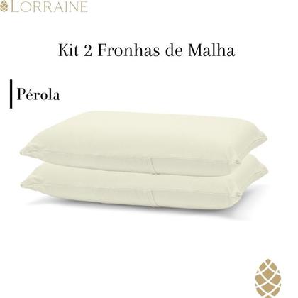 Imagem de Kit 2 Fronhas Malha Penteada 100% Algodão Buettner Basic