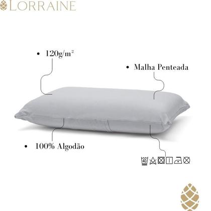 Imagem de Kit 2 Fronhas Malha Penteada 100% Algodão Buettner Basic