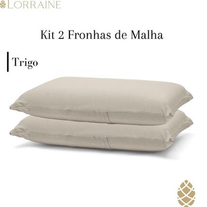 Imagem de Kit 2 Fronhas Malha Penteada 100% Algodão Buettner Basic