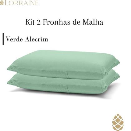 Imagem de Kit 2 Fronhas Malha Penteada 100% Algodão Buettner Basic