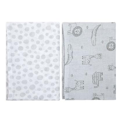 Imagem de Kit 2 Fronhas Papi 31x22cm Travesseiro c/ Furos Selva Neutro