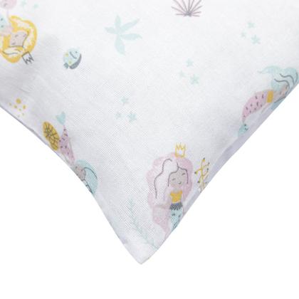 Imagem de Kit 2 Fronhas Papi Algodão 40x28cm Sereia