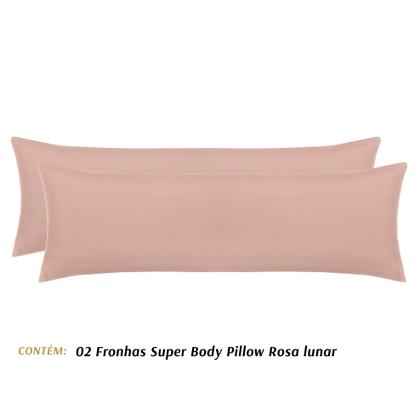 Imagem de Kit 2 Fronhas Super Body Pillow Acetinado Altenburg 50X145cm Cor:Rosa Lunar