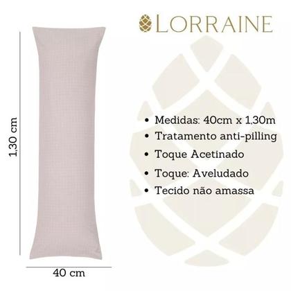 Imagem de Kit 2 Fronhas Toque Acetinado 40x130 Altenburg Rosa Lunar