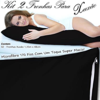 Imagem de Kit 2 Fronhas Xuxão Travesseiro De Corpo C/ zíper 135 X 48cm
