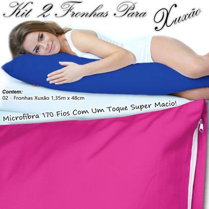 Imagem de Kit 2 Fronhas Xuxão Travesseiro De Corpo C/ zíper 135 X 48cm