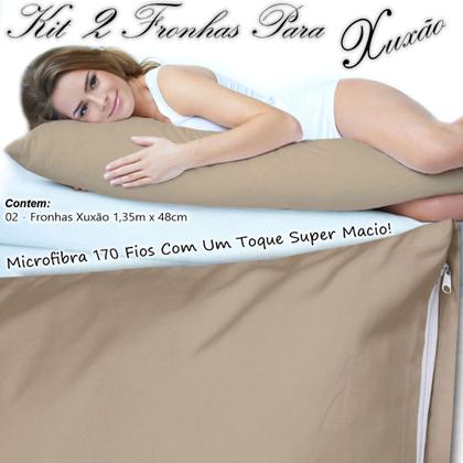 Imagem de Kit 2 Fronhas Xuxão Travesseiro De Corpo C/ zíper 135 X 48cm