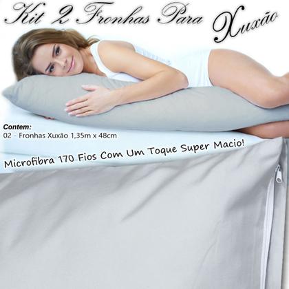 Imagem de Kit 2 Fronhas Xuxão Travesseiro De Corpo C/ zíper 135 X 48cm