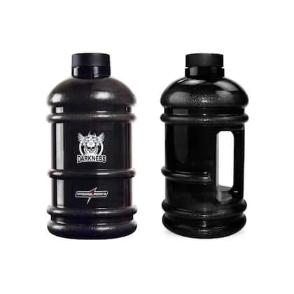 Imagem de Kit 2 Galão Água Academia Garrafa Treino 2,2 Litros Darkness Preto