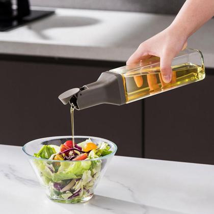 Imagem de Kit 2 Galheteiro Vidro 500ml Porta Vinagre Azeite Óleo De Cozinha Dosador