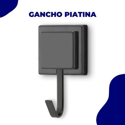 Imagem de Kit 2 Ganchos Cabide Suporte Porta Toalha de Rosto de Parede Banheiro 3M Sem Furo Preto Black Arthi