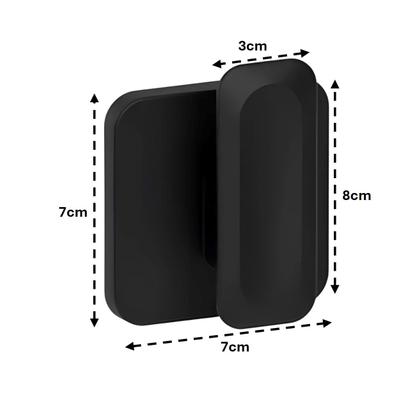 Imagem de Kit 2 Ganchos Multiuso Porta Toalha de Parede Com Adesivo Preto - Eleve GPE100PTF Ou