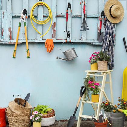 Imagem de Kit 2 Ganchos Para Pendurar Escada Cadeira Multiuso Parede Médio Suporte Bicicleta Bike Mangueira Vassoura Pá Duplo Resistente Ferramentas Vertical