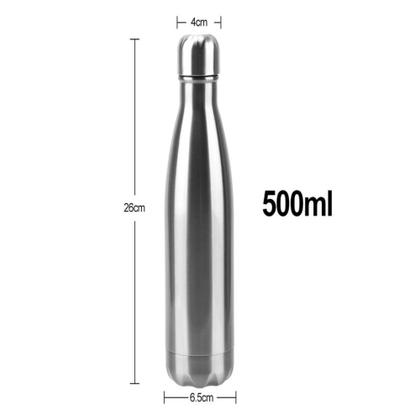 Imagem de Kit 2 Garrafa Térmica MS912 500ml Aço Inox Portátil Viagem Metálica