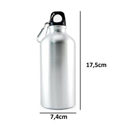 Imagem de Kit 2 Garrafas Chaveiro Mosquetão 400ml Personalizável