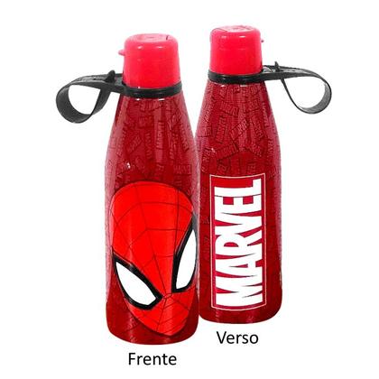 Imagem de Kit 2 Garrafas Homem Aranha Tampa Abre Fácil 530ml Plasútil